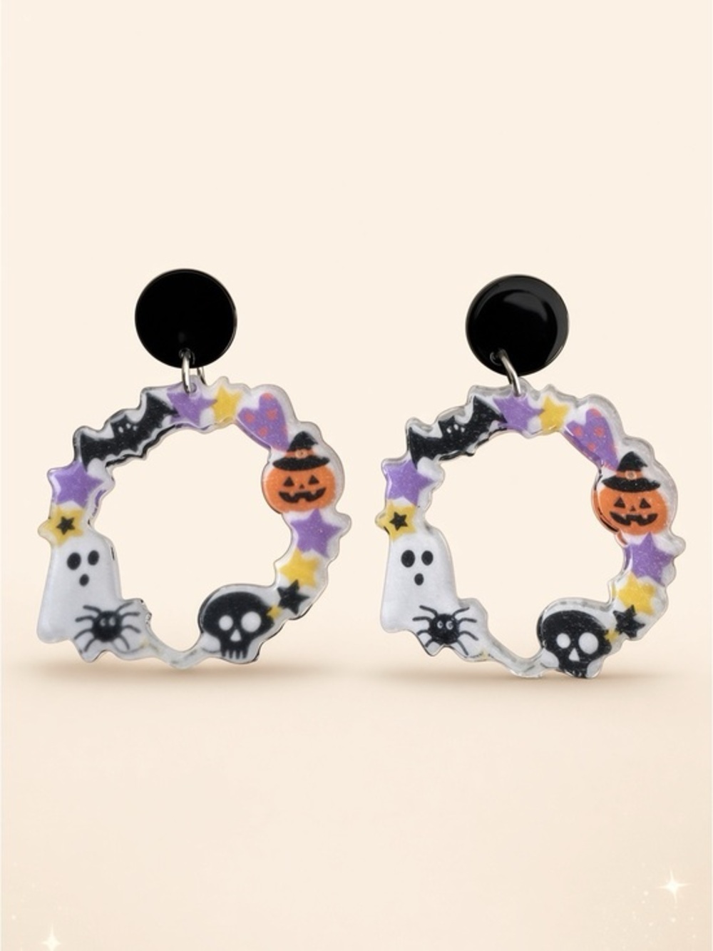 Halloween Ghost Spooky Acrylic Dangle Earrings!